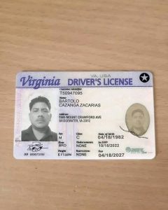 drivers license in Virginia over 18